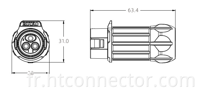 screw type aviation plug